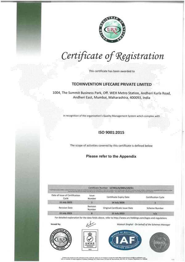 ISO 9001:2015 Certificate