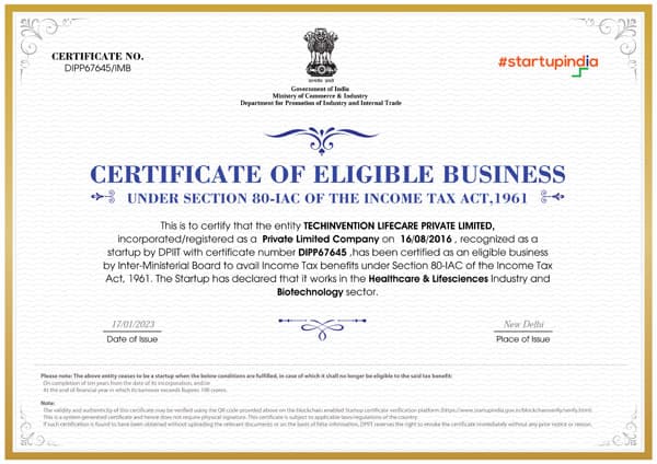 80-IAC Certificate